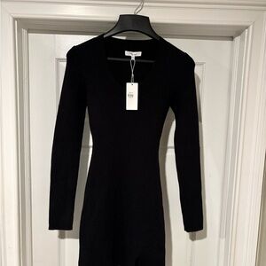 Elegant Black Long Sleeve Dress